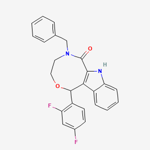 molecular formula C25H20F2N2O2 B14945641 5-benzyl-1-(2,4-difluorophenyl)-1,4,5,7-tetrahydro[1,4]oxazocino[6,7-b]indol-6(3H)-one 