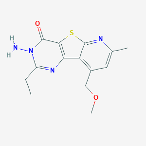 5-amino-4-ethyl-13-(methoxymethyl)-11-methyl-8-thia-3,5,10-triazatricyclo[7.4.0.02,7]trideca-1(13),2(7),3,9,11-pentaen-6-one