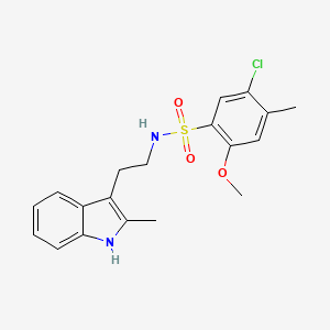 molecular formula C19H21ClN2O3S B14945695 5-chloro-2-methoxy-4-methyl-N-[2-(2-methyl-1H-indol-3-yl)ethyl]benzenesulfonamide 