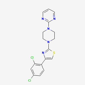 molecular formula C17H15Cl2N5S B14945697 2-{4-[4-(2,4-Dichlorophenyl)-1,3-thiazol-2-yl]piperazin-1-yl}pyrimidine 