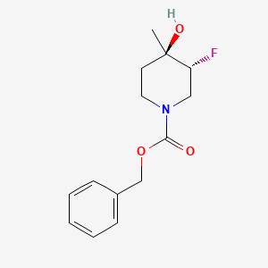 molecular formula C14H18FNO3 B1494570 rel-(3R,4R)-Benzyl 3-fluoro-4-hydroxy-4-methylpiperidine-1-carboxylate 
