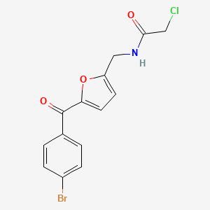 molecular formula C14H11BrClNO3 B14945703 N-{[5-(4-bromobenzoyl)furan-2-yl]methyl}-2-chloroacetamide 