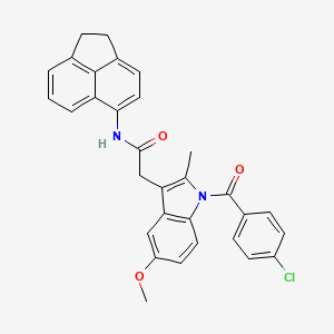 molecular formula C31H25ClN2O3 B14945705 2-{1-[(4-chlorophenyl)carbonyl]-5-methoxy-2-methyl-1H-indol-3-yl}-N-(1,2-dihydroacenaphthylen-5-yl)acetamide 