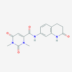 1,3-dimethyl-2,6-dioxo-N-(2-oxo-1,2,3,4-tetrahydroquinolin-7-yl)-1,2,3,6-tetrahydropyrimidine-4-carboxamide