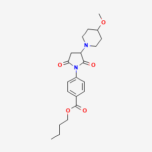 Butyl 4-[3-(4-methoxypiperidin-1-yl)-2,5-dioxopyrrolidin-1-yl]benzoate