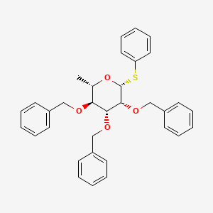 1-(Phenylthio)-2-O,3-O,4-O-tribenzyl-1-deoxy-beta-L-rhamnopyranose