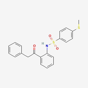 4-(methylsulfanyl)-N-[2-(phenylacetyl)phenyl]benzenesulfonamide