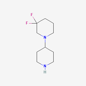 molecular formula C10H18F2N2 B1494574 3,3-Difluoro-1,4'-bipiperidine 