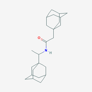 molecular formula C24H37NO B14945745 2-(1-adamantyl)-N-[1-(1-adamantyl)ethyl]acetamide 