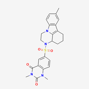 1,3-dimethyl-6-[(8-methyl-1,2,3a,4,5,6-hexahydro-3H-pyrazino[3,2,1-jk]carbazol-3-yl)sulfonyl]quinazoline-2,4(1H,3H)-dione