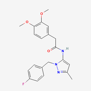 2-(3,4-dimethoxyphenyl)-N-[1-(4-fluorobenzyl)-3-methyl-1H-pyrazol-5-yl]acetamide