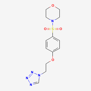 molecular formula C13H17N5O4S B14945774 4-({4-[2-(1H-tetrazol-1-yl)ethoxy]phenyl}sulfonyl)morpholine 