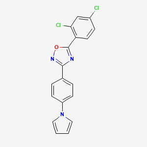 5-(2,4-dichlorophenyl)-3-[4-(1H-pyrrol-1-yl)phenyl]-1,2,4-oxadiazole