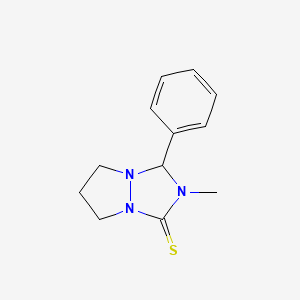 molecular formula C12H15N3S B14945787 2-methyl-3-phenyltetrahydro-1H,5H-pyrazolo[1,2-a][1,2,4]triazole-1-thione 