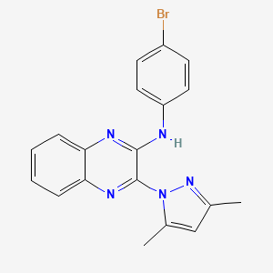 N-(4-bromophenyl)-3-(3,5-dimethyl-1H-pyrazol-1-yl)quinoxalin-2-amine