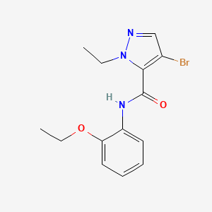 molecular formula C14H16BrN3O2 B14945816 4-bromo-N-(2-ethoxyphenyl)-1-ethyl-1H-pyrazole-5-carboxamide 