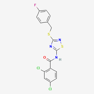 2,4-dichloro-N-{3-[(4-fluorobenzyl)sulfanyl]-1,2,4-thiadiazol-5-yl}benzamide