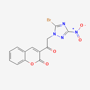 3-[(5-bromo-3-nitro-1H-1,2,4-triazol-1-yl)acetyl]-2H-chromen-2-one