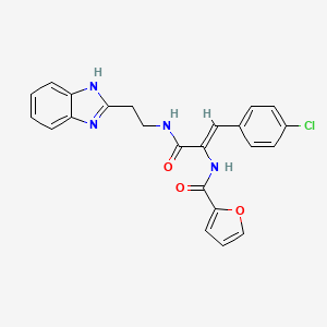 N-[(1Z)-3-{[2-(1H-benzimidazol-2-yl)ethyl]amino}-1-(4-chlorophenyl)-3-oxoprop-1-en-2-yl]furan-2-carboxamide