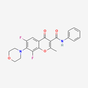 molecular formula C21H18F2N2O4 B14945890 6,8-difluoro-2-methyl-7-(morpholin-4-yl)-4-oxo-N-phenyl-4H-chromene-3-carboxamide 