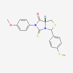 molecular formula C19H18N2O2S3 B14945909 (7aR)-6-(4-methoxyphenyl)-3-[4-(methylsulfanyl)phenyl]-5-thioxotetrahydro-7H-imidazo[1,5-c][1,3]thiazol-7-one 