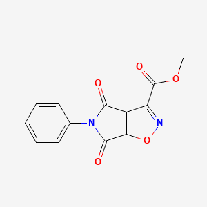 molecular formula C13H10N2O5 B14945924 3Ah-pyrrolo[3,4-d]isoxazole-3-carboxylic acid, 4,6-dioxo-5-phenyl-4,5,6,6a-tetrahydro-, methyl ester 