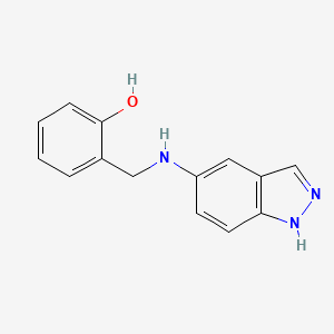 molecular formula C14H13N3O B14945928 2-[(1H-indazol-5-ylamino)methyl]phenol 