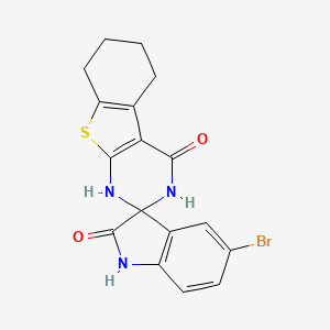 molecular formula C17H14BrN3O2S B14945969 5'-bromo-5,6,7,8-tetrahydro-1H-spiro[1-benzothieno[2,3-d]pyrimidine-2,3'-indole]-2',4(1'H,3H)-dione 