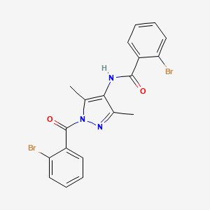 2-bromo-N-[1-(2-bromobenzoyl)-3,5-dimethyl-1H-pyrazol-4-yl]benzamide