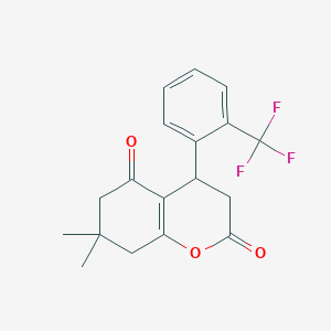 molecular formula C18H17F3O3 B14945993 7,7-dimethyl-4-[2-(trifluoromethyl)phenyl]-4,6,7,8-tetrahydro-2H-chromene-2,5(3H)-dione 