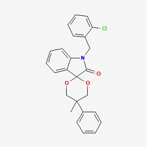 molecular formula C25H22ClNO3 B14945997 1'-(2-chlorobenzyl)-5-methyl-5-phenylspiro[1,3-dioxane-2,3'-indol]-2'(1'H)-one 