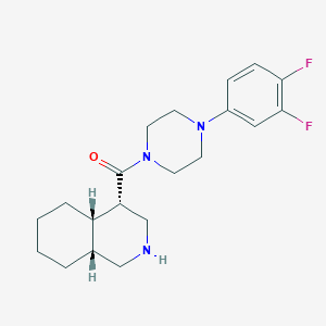 molecular formula C20H27F2N3O B1494601 [(4S,4As,8aR)-1,2,3,4,4a,5,6,7,8,8a-decahydroisoquinolin-4-yl]-[4-(3,4-difluorophenyl)piperazin-1-yl]methanone 