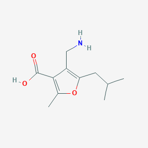 molecular formula C11H17NO3 B14946032 4-Aminomethyl-5-isobutyl-2-methyl-furan-3-carboxylic acid 