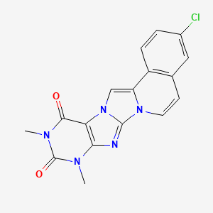 molecular formula C17H12ClN5O2 B14946040 16-chloro-5,7-dimethyl-1,3,5,7,10-pentazapentacyclo[10.8.0.02,10.04,9.013,18]icosa-2,4(9),11,13(18),14,16,19-heptaene-6,8-dione 