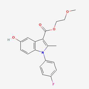 molecular formula C19H18FNO4 B14946051 2-methoxyethyl 1-(4-fluorophenyl)-5-hydroxy-2-methyl-1H-indole-3-carboxylate 