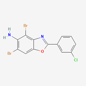 molecular formula C13H7Br2ClN2O B14946066 4,6-Dibromo-2-(3-chlorophenyl)-1,3-benzoxazol-5-amine CAS No. 637302-89-7