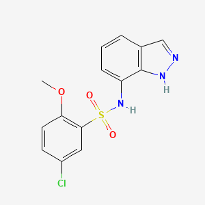 molecular formula C14H12ClN3O3S B14946073 5-chloro-N-(1H-indazol-7-yl)-2-methoxybenzenesulfonamide 