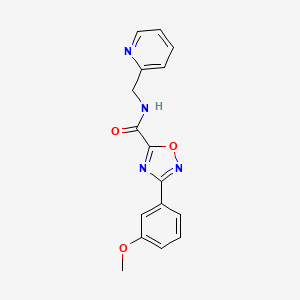 3-(3-methoxyphenyl)-N-(pyridin-2-ylmethyl)-1,2,4-oxadiazole-5-carboxamide