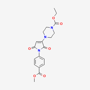 ethyl 4-{1-[4-(methoxycarbonyl)phenyl]-2,5-dioxo-2,5-dihydro-1H-pyrrol-3-yl}piperazine-1-carboxylate