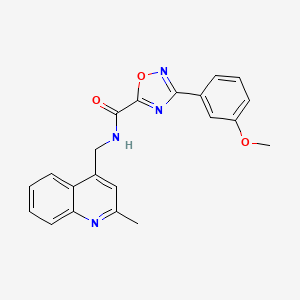 3-(3-methoxyphenyl)-N-[(2-methylquinolin-4-yl)methyl]-1,2,4-oxadiazole-5-carboxamide