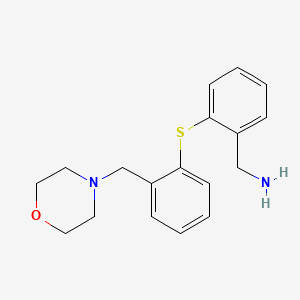 molecular formula C18H22N2OS B14946141 1-(2-{[2-(Morpholin-4-ylmethyl)phenyl]sulfanyl}phenyl)methanamine CAS No. 887407-44-5