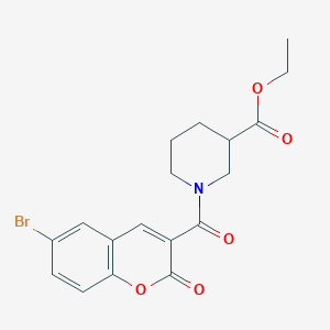 ethyl 1-[(6-bromo-2-oxo-2H-chromen-3-yl)carbonyl]piperidine-3-carboxylate