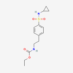 molecular formula C14H20N2O4S B14946176 Ethyl {2-[4-(cyclopropylsulfamoyl)phenyl]ethyl}carbamate 