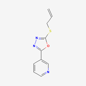 molecular formula C10H9N3OS B14946183 3-[5-(Prop-2-en-1-ylsulfanyl)-1,3,4-oxadiazol-2-yl]pyridine 