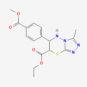 ethyl 6-[4-(methoxycarbonyl)phenyl]-3-methyl-6,7-dihydro-5H-[1,2,4]triazolo[3,4-b][1,3,4]thiadiazine-7-carboxylate