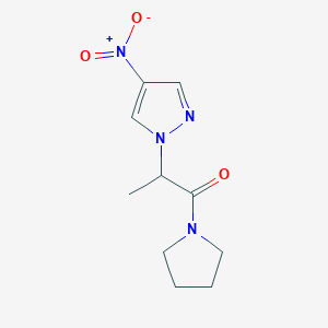 molecular formula C10H14N4O3 B14946201 2-(4-nitro-1H-pyrazol-1-yl)-1-(pyrrolidin-1-yl)propan-1-one 