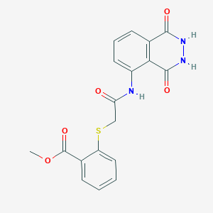 Methyl 2-({2-[(1,4-dioxo-1,2,3,4-tetrahydrophthalazin-5-yl)amino]-2-oxoethyl}sulfanyl)benzoate