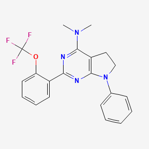 N,N-Dimethyl-N-{7-phenyl-2-[2-(trifluoromethoxy)phenyl]-6,7-dihydro-5H-pyrrolo[2,3-D]pyrimidin-4-YL}amine