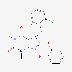 7-(2,6-dichlorobenzyl)-8-(2-fluorophenoxy)-1,3-dimethyl-3,7-dihydro-1H-purine-2,6-dione