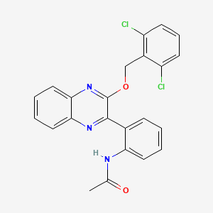 molecular formula C23H17Cl2N3O2 B14946240 N-(2-{3-[(2,6-dichlorobenzyl)oxy]quinoxalin-2-yl}phenyl)acetamide 